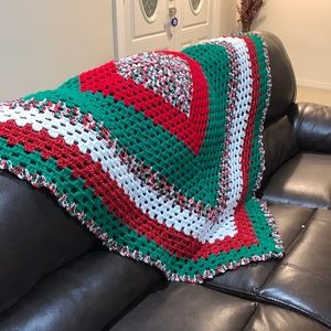 Christmas themed handmade quilt/throw
